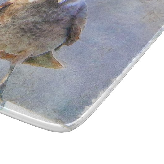 Jackdaw Watercolor Schneidebrett (Ecke)