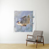 Jackdaw Watercolor Wandteppich (Beispiel)