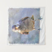 Jackdaw Watercolor Wandteppich (Vorderseite)