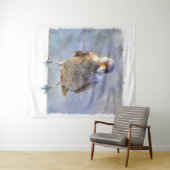 Jackdaw Watercolor Wandteppich (Beispiel (Horizontal))