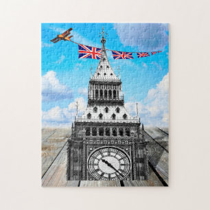 Jacke für die Gewerkschaft London, Big Ben & Airpl Puzzle