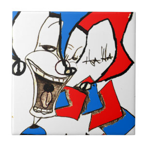 Jacke in der Box (Clownskizze) Fliese