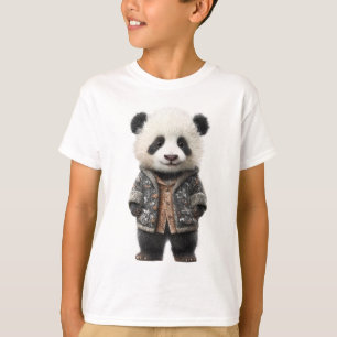 Jacke mit Muster Panda Kinder T-Shirt