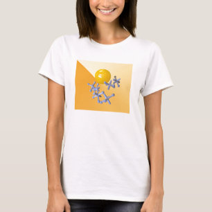 Jacke und Ball-T-Shirt Babyboomersechziger jahre T-Shirt