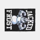Jacked Frost Muscular Snowman Vintage Gym Fleecedecke (Vorderseite (Horizontal))