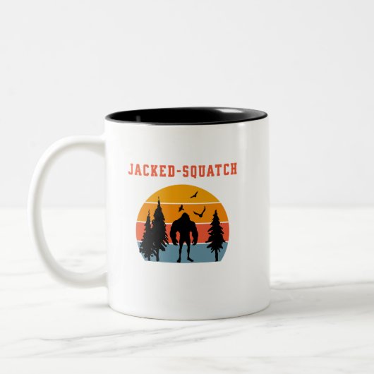 Jacked-Squatch Zweifarbige Tasse (Links)