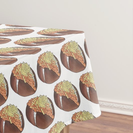 Jacket Baked Potato Bohnen Käse UK British Food Tischdecke (Beispiel)