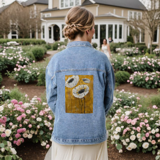 Jacket mit Blume Art Jeansjacke