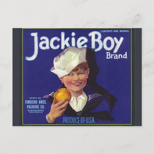 Jackie Boy Postkarte (Vorderseite)