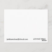 Jackie Encinas Makeup Artist & Fotograf Postkarte (Rückseite)