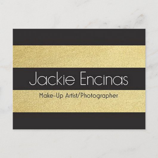 Jackie Encinas Makeup Artist & Fotograf Postkarte (Vorderseite)