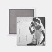 Jackie Kennedy, 1953 Magnet (Vorderseite/Rückseite)