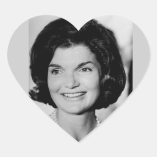 Jackie Kennedy Herz-Aufkleber