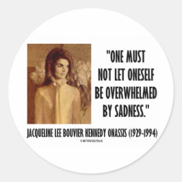 Jackie Kennedy Portrait Lasse sich selbst nicht tr Runder Aufkleber