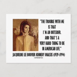 Jackie Kennedy Portrait Trouble mit mir Outsider Postkarte