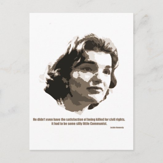Jackie Kennedy Postkarte (Vorderseite)