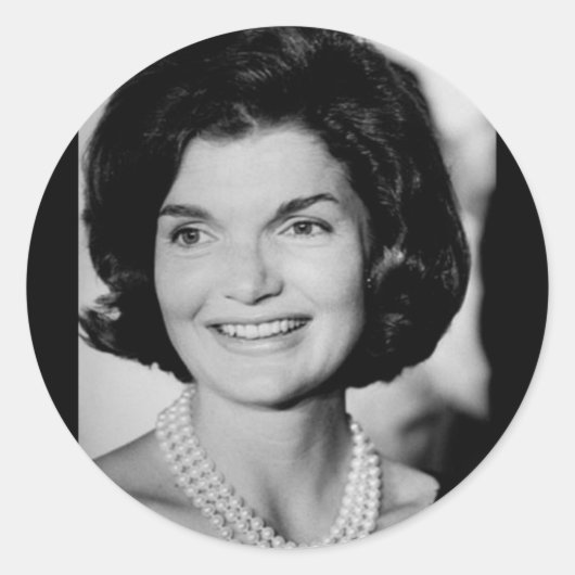 Jackie Kennedy Runder Aufkleber (Vorderseite)