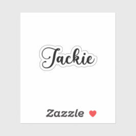 Jackie Name - Handgeschriebene Kalligrafie Aufkleber