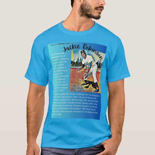 Jackie Robinson - Figuren in der amerikanischen Ge T-Shirt (Vorderseite)