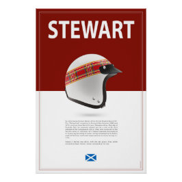 Jackie Stewart Helmet Poster