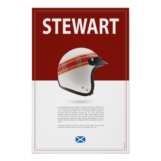 Jackie Stewart Helmet Poster (Vorderseite)