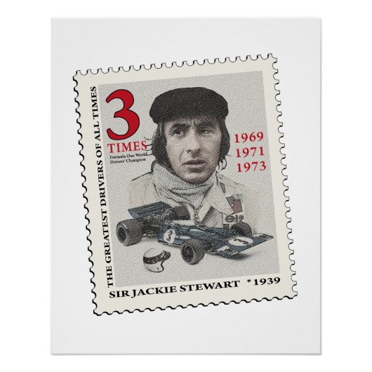 Jackie Stewart Poster (Vorderseite)