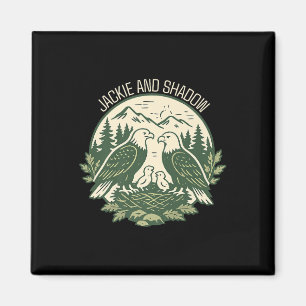 Jackie und Shadow Bald Adler Vintage Naturliebhabe Magnet