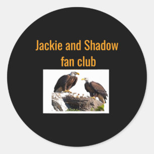 Jackie und Shadow Fanclub Adler Runder Aufkleber