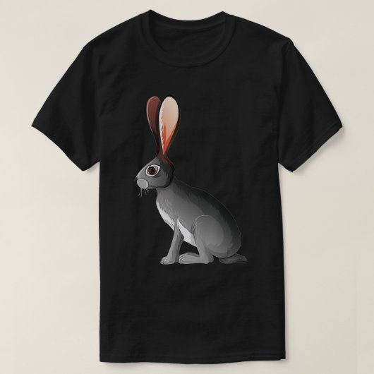Jackkaninchen - Kaninchen mit großen Ohren T-Shirt (Design vorne)