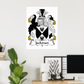 Jackman Familienwappen Poster (Heimbüro)