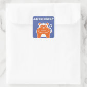 JackMonkey | Jahr des Affen 2016 Quadratischer Aufkleber (Tasche)
