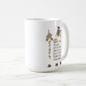 Jacko Lantern Pumpkin Cats Vintage Halloween-Kunst Kaffeetasse (VorderseiteRechts)