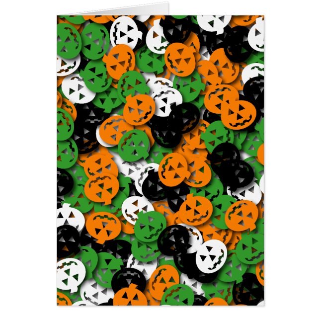 Jacko'Lantern Confetti-Karte (Vorne)