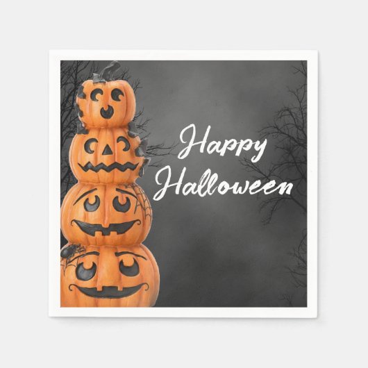 Jackolantern-Halloween-Party Serviette (Vorderseite)