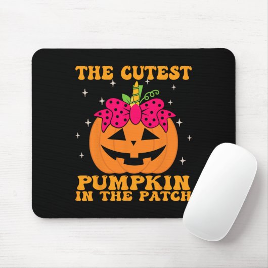 Jackolantern Halloween Pumpkin Unicorn Girl Toddle Mousepad (Mit Mouse)