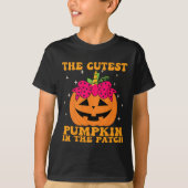 Jackolantern Halloween Pumpkin Unicorn Girl Toddle T-Shirt (Vorderseite)