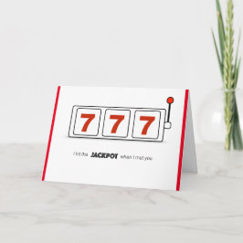 JACKPOT Anniversary Card, White Inkluded Karte