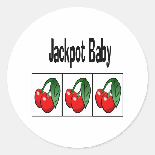 Jackpot Baby Runder Aufkleber (Vorderseite)