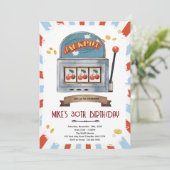 Jackpot casino party theme invitation einladung (Stehend Vorderseite)