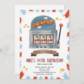 Jackpot casino party theme invitation einladung (Vorne/Hinten)