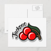 Jackpot Cherries Postcard (hell) Postkarte (Vorne/Hinten)