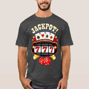 Jackpot Gambler Gamble Gamble Spielautomat T-Shirt