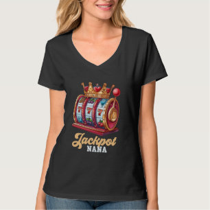 JACKPOT Granny Slot Machine Gambler Casino Oma T-Shirt