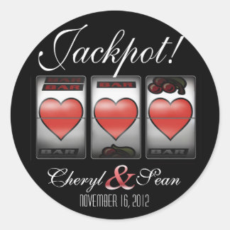 Jackpot Hörer Wir machen es in Vegas (groß) Runder Aufkleber