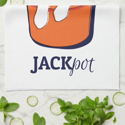 "Jackpot-" Jack-Russell-Terrier Handtuch (Gefaltet)