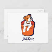 "Jackpot" Jack Russell Terrier Postcard Postkarte (Vorne/Hinten)