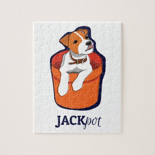 "Jackpot-" Jack-Russell-Terrier-Puzzlespiel Puzzle (Vertikal)