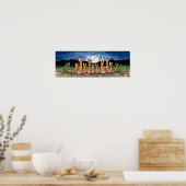 Jackrabbit Familienwüste Moon Night Poster (Küche)