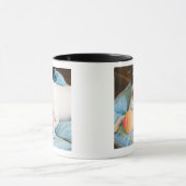 Jackrussell-Terrier, der sich hinlegt Tasse (Zentrum)