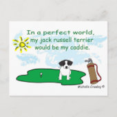 JackRussellBlk Postkarte (Vorderseite)